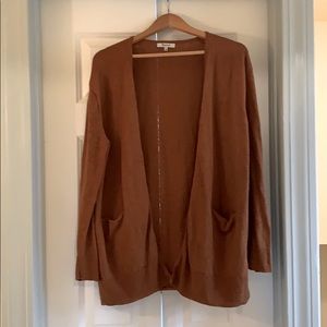 Madewell Ryder cardigan sweater in golden pecan